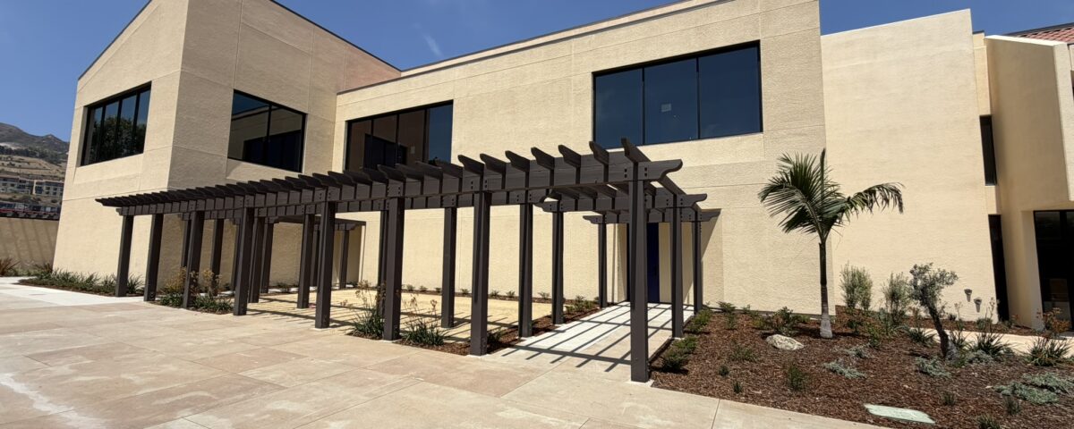 Firestone Fieldhouse exterior highlighting the second-floor addition designed by DLR Group and built by ECC.